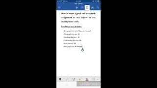 How to make good assignment/report on mobile easily