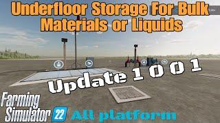 Underfloor Storage For Bulk Materials Or Liquids. / UPDATE for all platforms on FS22