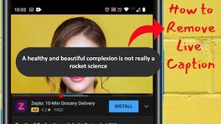 How to disable live caption in Android