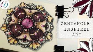 Zentangle Inspired Art | Amulet Drawing | 3D Art zentangle patterns