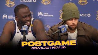 Warriors/Clippers Postgame x Analysis: Steph, Draymond, Wiggins, Coach Kerr Reactions | Nov 18, 2024