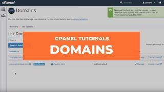 cPanel Tutorials - Domains