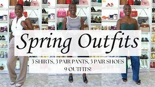 9 Spring Outfits Using 6 Items of Clothing! | Fashion Over 40