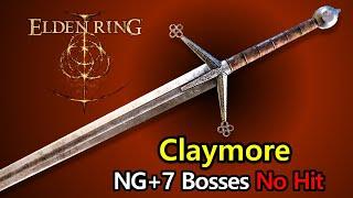 Elden Ring - Claymore Greatsword vs NG+7 bosses fight (No Hit) #eldenring #gaming