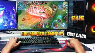 Mobile Legends : Ling pc player Vs Mobile player [HANDCAM ASMR] Smooth Gameplay (144hz)