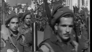 THE ROYAL GREEK ARMY RETURNS TO HEROES WELCOME IN ATHENS (1944)