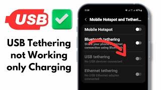 Fixed! USB Tethering not working in Mobile only charging | Fix unknown USB device