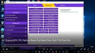 All Chaina MTK CPU Factory Reset Frp Reset One Click TFM Tool Pro