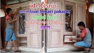 membuat lemari gantung minimalis 3 pintu dari awal sampai selesai//lemari baju /lemari kayu