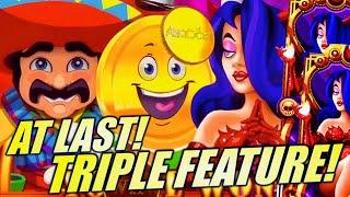 BIG WIN! AT LAST! THE TRIPLE POP FEATURE! BUFFALO AND FRIENDS Slot Machine (ARISTOCRAT GAMING)