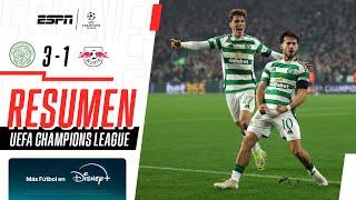 LOS CELTS GANARON EN GLASGOW Y SE METIERON EN ZONA DE CLASIFICACIÓN | Celtic 3-1 Leipzig | RESUMEN