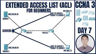 Extended (ACL) for Beginners in Packet Tracer | CCNA 3: Day 7