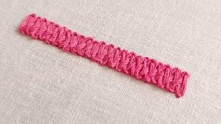 Cable Plait Stitch ( Braid Stitch ) - Very Interesting Hand Embroidery Stitch to Work