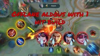 ALDOUS 1 HIT BUILD | OFFLANE ROTATION | ALDOUS BEST BUILD 2021 | ALDOUS MLBB