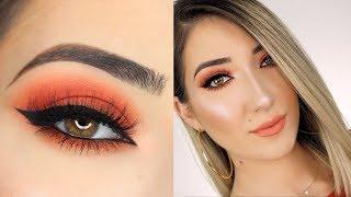 ORANGE SMOKEY EYE MAKEUP TUTORIAL