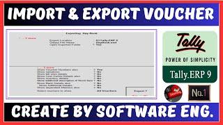 Import & Export Voucher In Tally ERP 9 in Hindi | How to Import Voucher in Tally