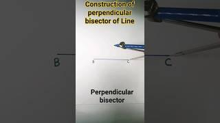 how to draw perpendicular bisector of line#shorts#viralshorts#ytshorts#RB knowledge explore