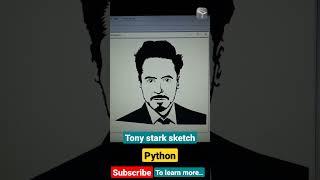 Tony stark sketch using Python | Python graphics | Python sketchpy |Python turtle