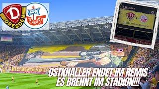 OSTKNALLER ENDET IM REMIS! STADION BRENNT!!! Dynamo Dresden vs Rostock / FANPRIMUS STADIONVLOG