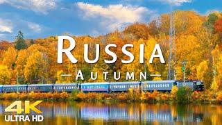 Autumn Russia (4K Video Ultra HD)Scenic Relaxation FIlm of Beautiful Autumn With Relaxing Music