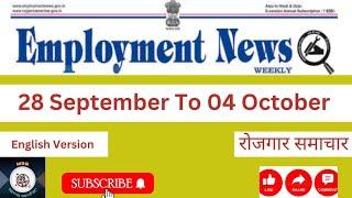 Weekly Job Highlights: Employment Newspaper September 28 - October 04, 2024| employment newspaper|