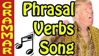 Phrasal verbs song! Funny! What's a phrasal verb? Grammar songs'