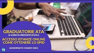 Domanda graduatorie terza fascia ATA su Istanze online: come ottenere SPID