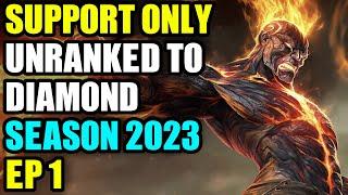 Support ONLY Unranked to Diamond ep.1 Brand - Season 13 League of Legends