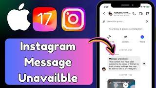 How to Fix Instagram Message Unavailable This Content May Have Been Deleted | iPhone - iPad | 2024