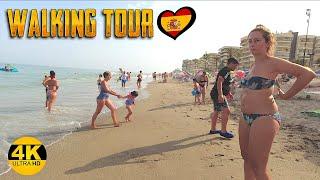 4k Beach Walk Málaga Spain in summer 2024