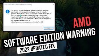 2023 FIX - The version of AMD RADEON SOFTWARE you have launched is not compatible with the graphic