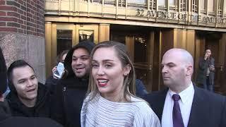 Miley Cyrus greets fan, smells weed, and has fun in NYC