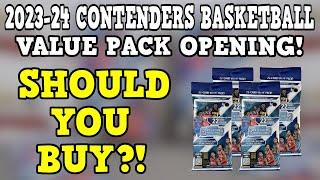 SHOULD YOU BUY?! 2023-24 Panini Contenders Basketball 4X Value Pack Review and Opening!