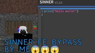ROBLOX FE BYPASS SINNER SS FREE IN ANY GAME *REEL* 2022 NEW BY ME FE DELETOR FENCING XML INJECTOR