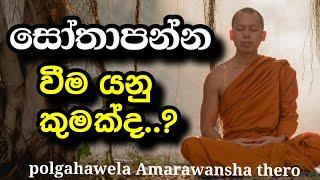 සෝතාපන්න වීම යනු කුමක්ද..?/dharma deshans/damma discussion/polgahawela Amarawansha thero