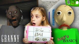 Baldi's Basics at Granny's Homeschool! | Granny Horror Game and Baldi's Basics in REAL LIFE COMBINED