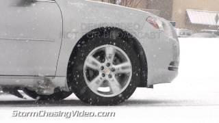 2/2/2014 Tulsa, OK Cars Crashing and Sliding In Snow Storm B-Roll