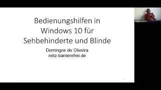 Bedienungshilfen in Windows 10 für Sehbehinderte und Blinde