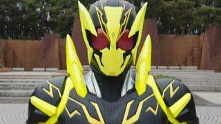 Kamen Rider Zero One - Aruto transforms into Shining Hopper