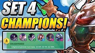 ALL NEW SET 4 CHAMPIONS + ORIGINS! - TFT Teamfight Tactics FATES I DIVINE FULL SYNERGIES LIST!