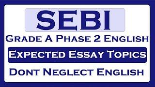 SEBI Grade A 2024 Expected Essay Topics!