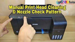 How to Perform Print Head Cleaning and Nozzle Check Pattern in Epson L3110 without using Computer