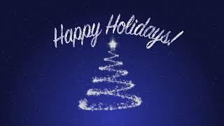 Happy Holidays Blue Animation Motion Background Stock Video Footage Free For Editing