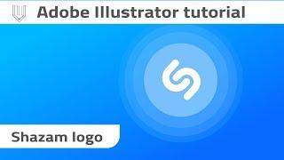 How to create Shazam logo in Adobe illustrator