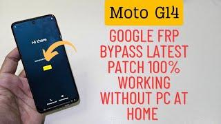 Moto G14 Google Frp Bypass Latest Update 2024 Easy Method Without Pc Skip Google