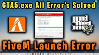 FiveM - How To Fix All GTA5.exe Errors - GTA5_b2372.exe!sub_1411BE064 (0x0) Fix 2022!