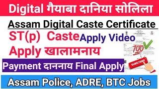 Digital️ Caste Certificate Apply खालाम उनाव Problem जागोन A to Z Payment दाननाय, साख्रिआव Important