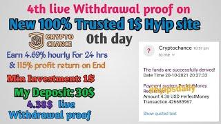 100% paying 1$ hourly #hyip site: cryptochance.live | 4.38$ live proof. 4.69% for 24hrs #hyipsdaily