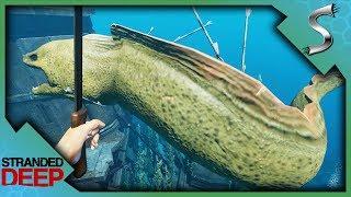 GIANT EEL BOSS FIGHT! IT JUMPED ONTO OUR BOAT! - Stranded Deep [Gameplay E17]