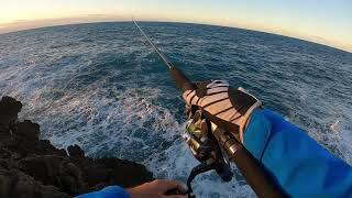 Shore Jigging - Strong wind and rough sea